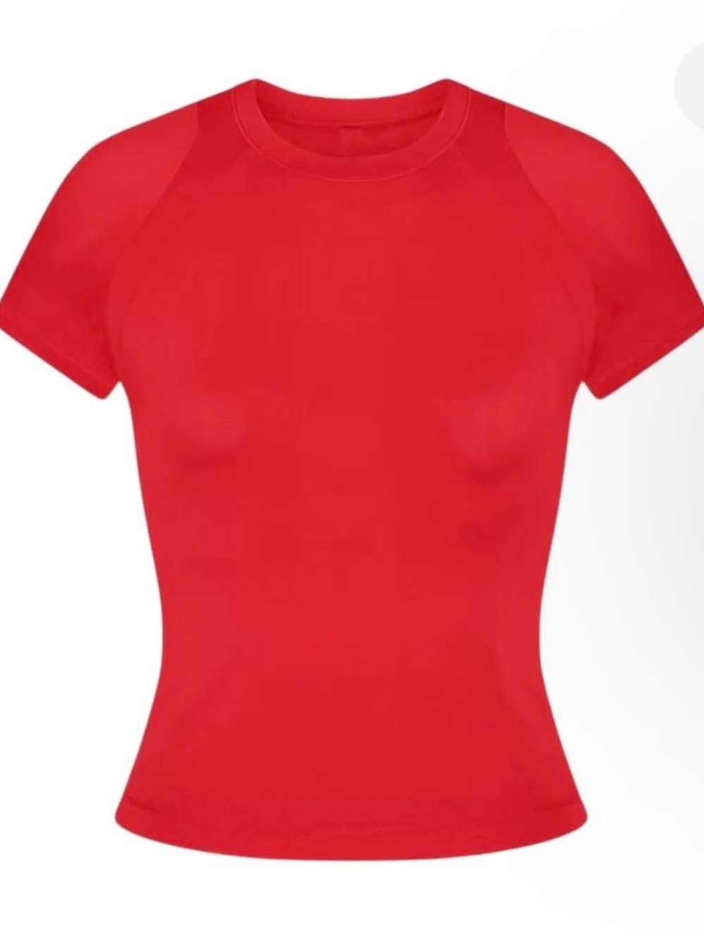 Nike x SKIMS Airy Baby Tee “Ruby” NWT small Red Fitted Athletic Top